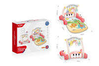 HKM-705683 2 in 1 Adjustable Baby Walker and Piano Play Mat for Infants and Toddlers