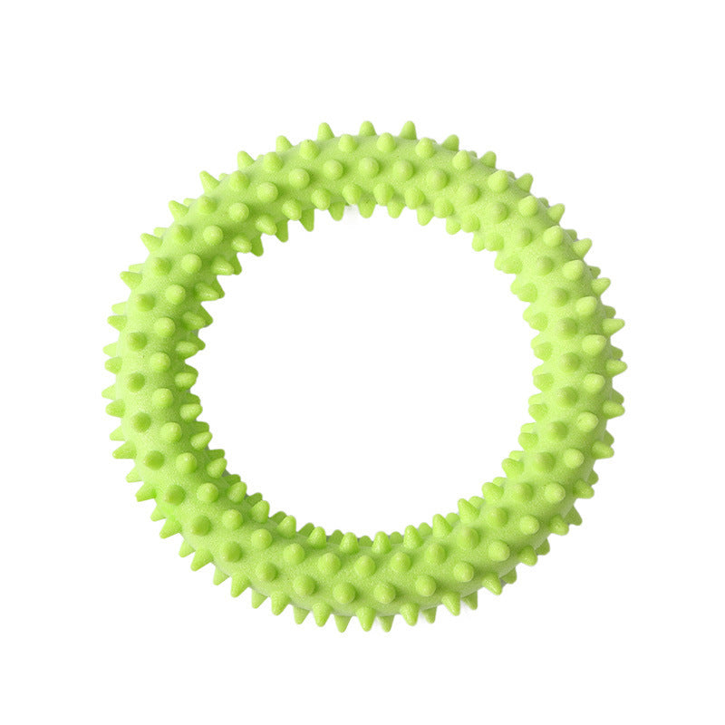HKM-705683 Rubber Bite-Resistant Floating Donut Toy for Dogs, 10cm TPR Plastic Design