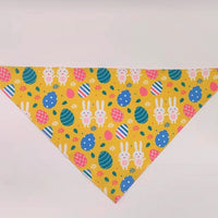 HKM-705747 Easter Bunny Egg Cartoon Digital Print Triangle Towel, Soft Polyester, No Fade, Various Sizes