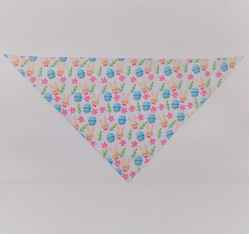 HKM-705747 Easter Bunny Egg Cartoon Digital Print Triangle Towel, Soft Polyester, No Fade, Various Sizes