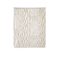 HKM-705811 Iceland Wool Hand-Woven Blanket, Beige 120x150cm, Soft Acrylic Sofa Throw