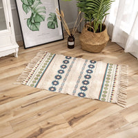 HKM-705875 Tufted Ethnic Style Cotton and Polyester Fiber Floor Mat - 60x90CM Printed Design