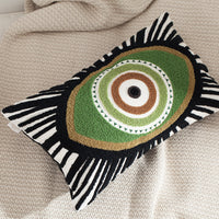HKM-705939 Nordic Green Cactus Embroidered Throw Pillow - Available in 45x45cm and 30x50cm