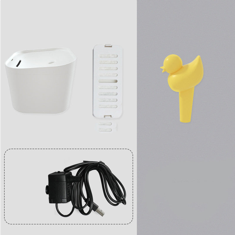 HKM-706067 Automatic Pet Cat Water Dispenser with Little Duck Nozzle and Multiple Filter Options