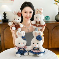 HKM-706067 Plaid Bear Plush Toy for Youth Couples – 23CM Soft PP Cotton Stuffed Animal