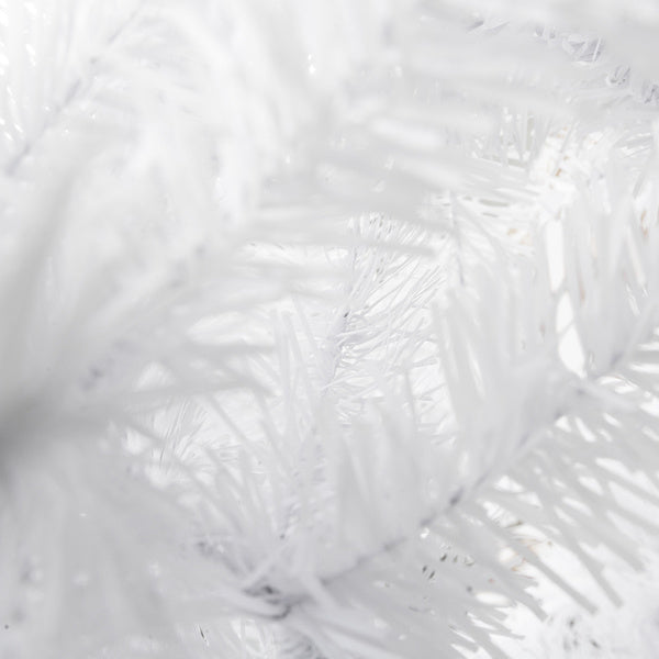 HKM-706323 7ft White Christmas Tree with 950 PVC Branches and Iron Base for Holiday Decor