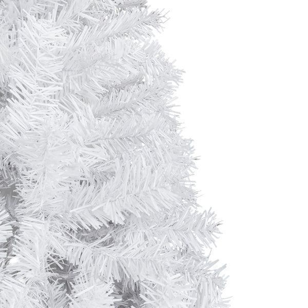 HKM-706323 7ft White Christmas Tree with 950 PVC Branches and Iron Base for Holiday Decor