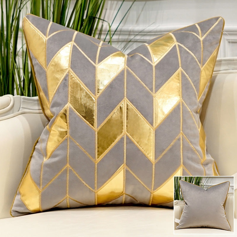 HKM-706323 Embroidered Plush Throw Pillow for Modern Sofa, Available in 45x45cm and 50x50cm