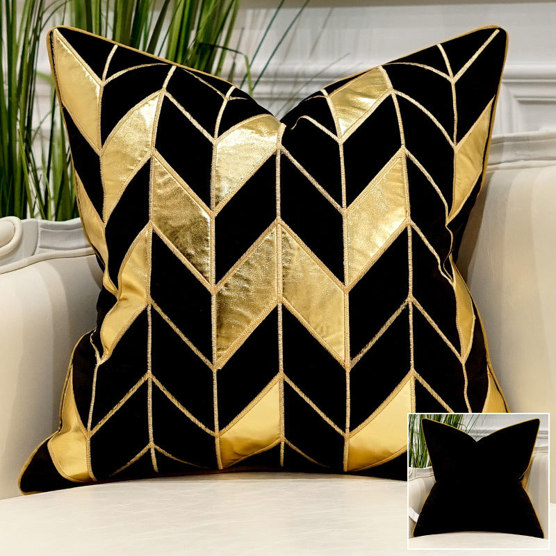HKM-706323 Embroidered Plush Throw Pillow for Modern Sofa, Available in 45x45cm and 50x50cm