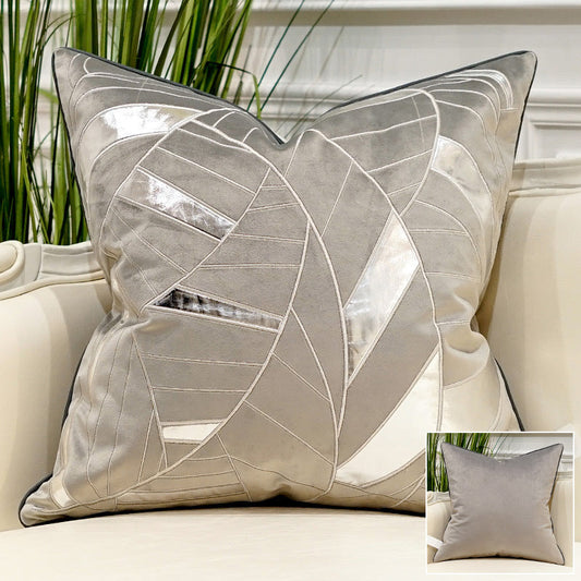 HKM-706323 Embroidered Plush Throw Pillow for Modern Sofa, Available in 45x45cm and 50x50cm