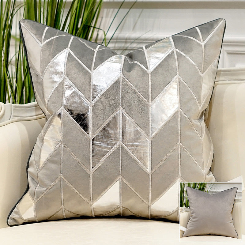 HKM-706323 Embroidered Plush Throw Pillow for Modern Sofa, Available in 45x45cm and 50x50cm