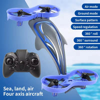 HKM-706451 3-in-1 Remote Control Quadcopter for Land, Air, and Water with 360° Stunt Rotation and LED Lights