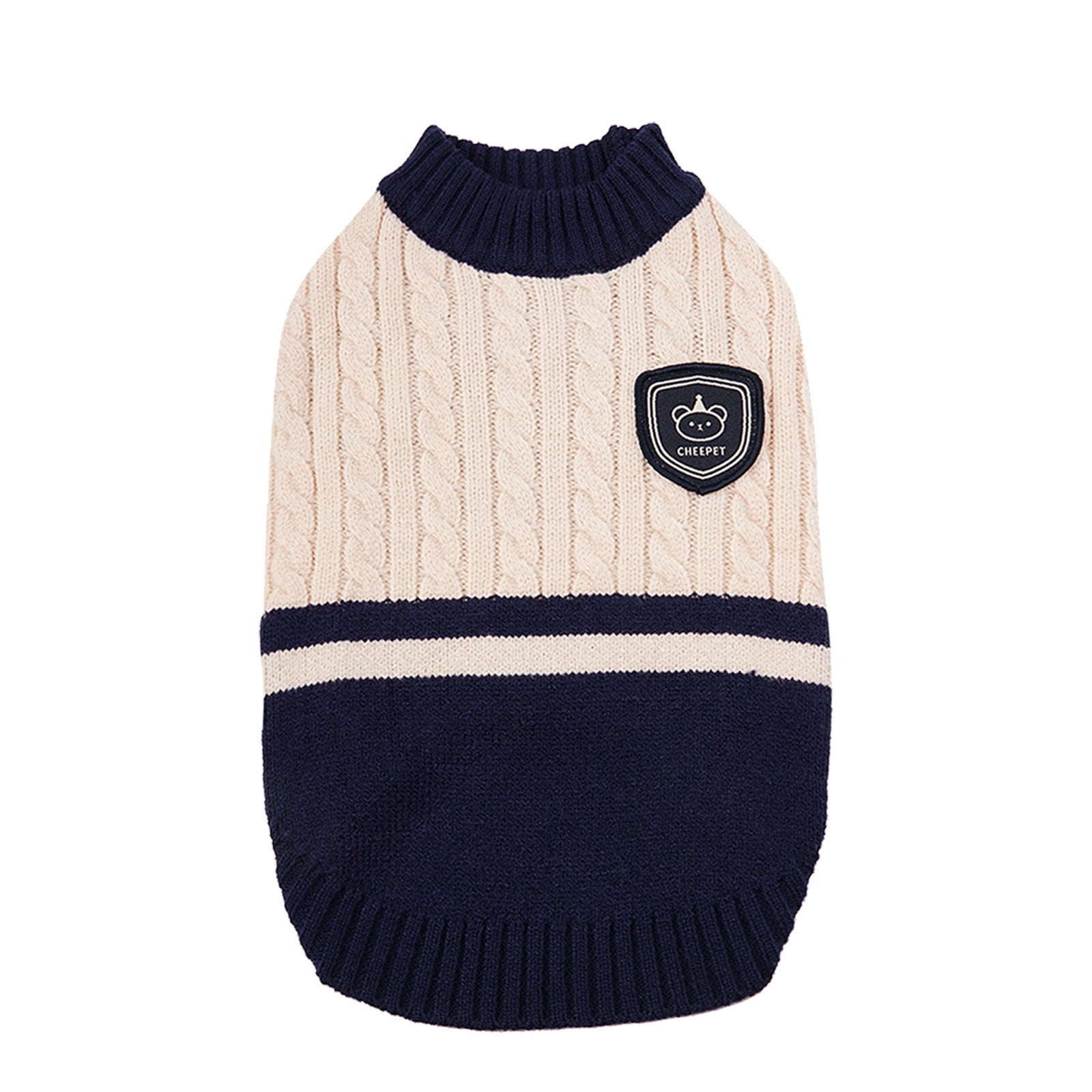 HKM-706451 Cozy Color Matching Sleeveless Sweater for Small Dogs - Winter Warmth in Dark Red, Dark Blue, and Green