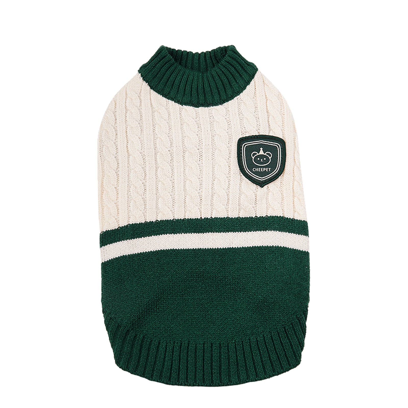 HKM-706451 Cozy Color Matching Sleeveless Sweater for Small Dogs - Winter Warmth in Dark Red, Dark Blue, and Green