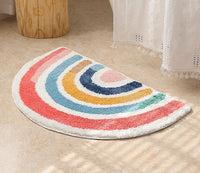 HKM-706579 Cartoon Non-Slip Toilet Entrance Floor Mat - Soft and Absorbent Flocking Design, 50x90cm