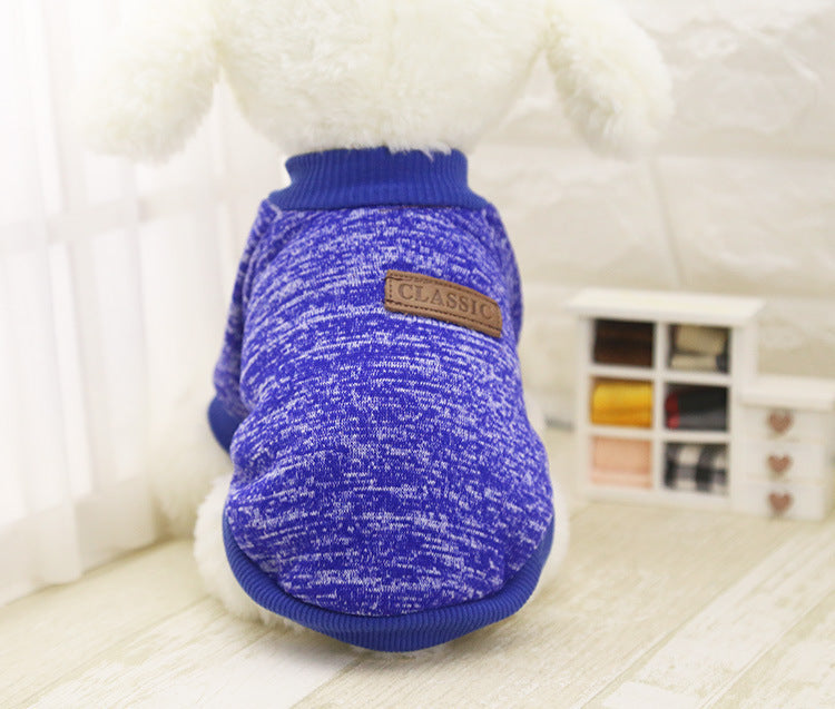HKM-706707 Warm Knit Pet Hoodie for Autumn and Winter – Classic Cotton and Polyester Blend