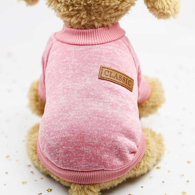HKM-706707 Warm Knit Pet Hoodie for Autumn and Winter – Classic Cotton and Polyester Blend