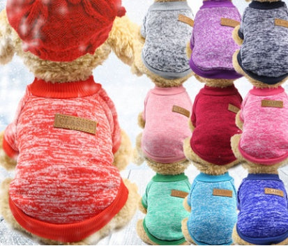 HKM-706707 Warm Knit Pet Hoodie for Autumn and Winter – Classic Cotton and Polyester Blend