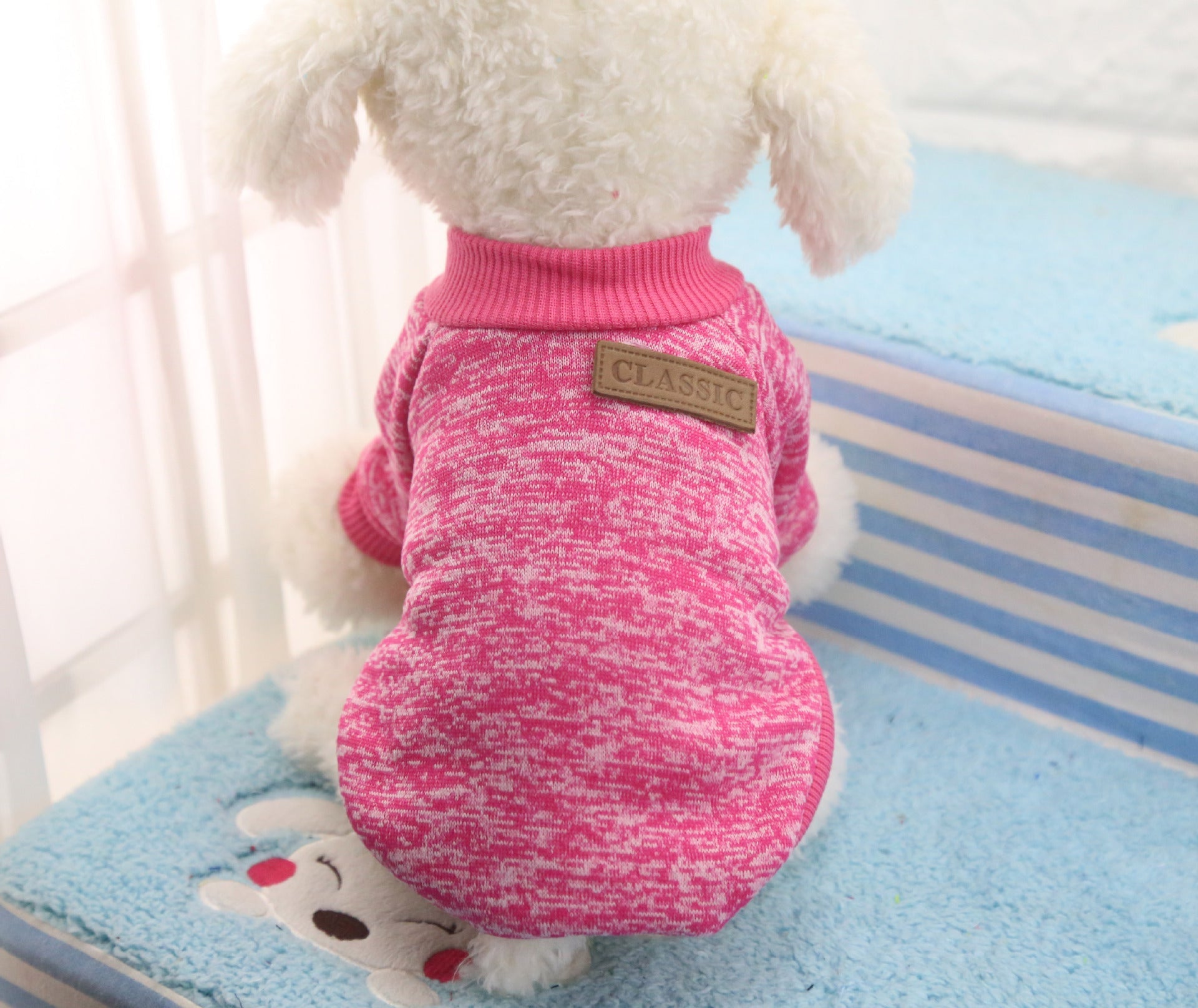 HKM-706707 Warm Knit Pet Hoodie for Autumn and Winter – Classic Cotton and Polyester Blend