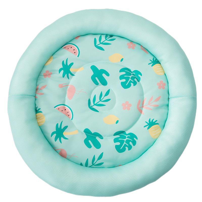 HKM-706835 Breathable Teddy Dog Kennel for Summer Comfort in Green, Pink, and Gray