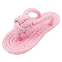 HKM-706835 Multicolor Cotton Rope Woven Slippers for Pets - Yellow, Pink, Purple, Green