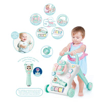 HKM-706835 Multifunctional 4-in-1 Baby Walker with Music and Sit-to-Stand Features for Early Learning