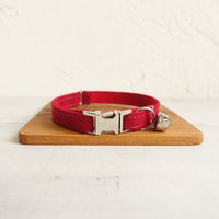 HKM-706899 Thickened Red Velvet Soft Collar for Cats - Available in S and L Sizes