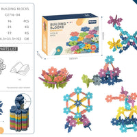 HKM-707027 DIY Snowflake Particle Building Block Set for Kids - Creative Educational Toy Ages 2 and Up