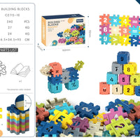 HKM-707027 DIY Snowflake Particle Building Block Set for Kids - Creative Educational Toy Ages 2 and Up