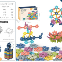 HKM-707027 DIY Snowflake Particle Building Block Set for Kids - Creative Educational Toy Ages 2 and Up