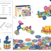 HKM-707027 DIY Snowflake Particle Building Block Set for Kids - Creative Educational Toy Ages 2 and Up
