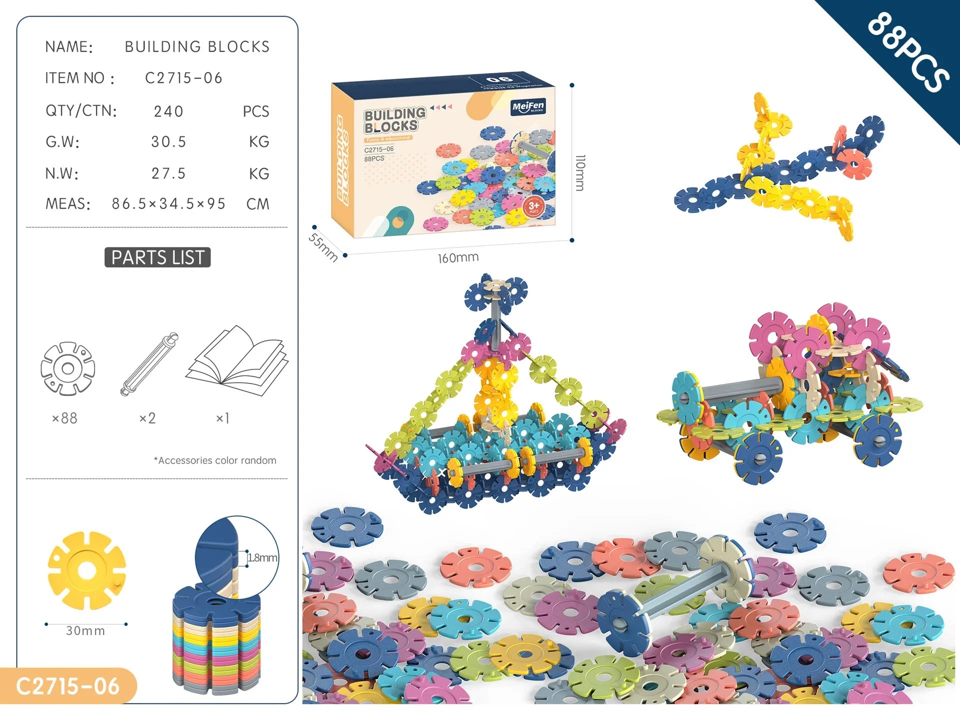 KTX-707027 DIY Snowflake Particle Building Block Set for Kids - Creative Educational Toy Ages 2 and Up