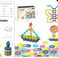 HKM-707027 DIY Snowflake Particle Building Block Set for Kids - Creative Educational Toy Ages 2 and Up