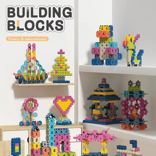 KTX-707027 DIY Snowflake Particle Building Block Set for Kids - Creative Educational Toy Ages 2 and Up