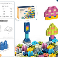 HKM-707027 DIY Snowflake Particle Building Block Set for Kids - Creative Educational Toy Ages 2 and Up