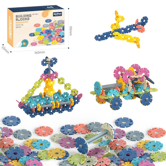 KTX-707027 DIY Snowflake Particle Building Block Set for Kids - Creative Educational Toy Ages 2 and Up