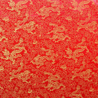 HKM-707091 Multicolor Jacquard Fabric with Chinese Dragon Pattern - 50% Rayon, 50% Polyester Silk, 150cm Width