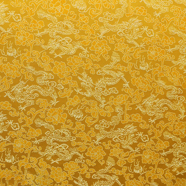 HKM-707091 Multicolor Jacquard Fabric with Chinese Dragon Pattern - 50% Rayon, 50% Polyester Silk, 150cm Width
