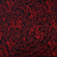 HKM-707091 Multicolor Jacquard Fabric with Chinese Dragon Pattern - 50% Rayon, 50% Polyester Silk, 150cm Width