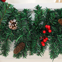 HKM-707155 Rattan Pine Cone Bow Christmas Decoration for Holiday Atmosphere Setup