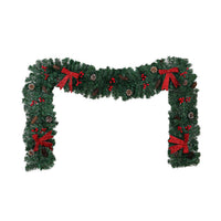 HKM-707155 Rattan Pine Cone Bow Christmas Decoration for Holiday Atmosphere Setup