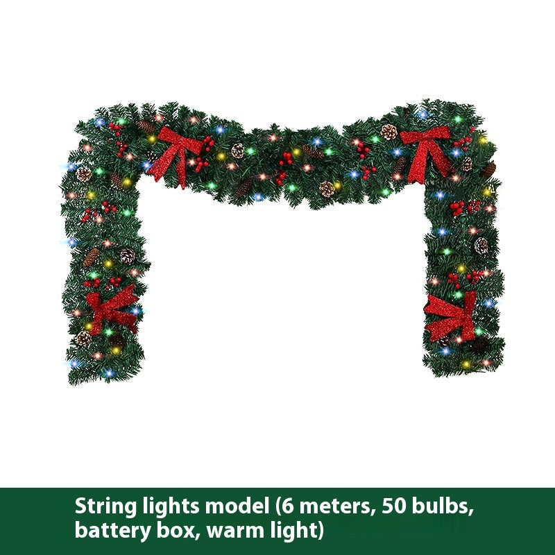 HKM-707155 Rattan Pine Cone Bow Christmas Decoration for Holiday Atmosphere Setup