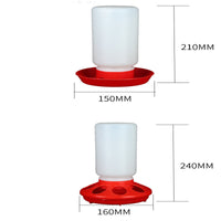 HKM-707283 Bird Water Bottle and Feeders Set for Pigeons - Includes Wide and Narrow Troughs