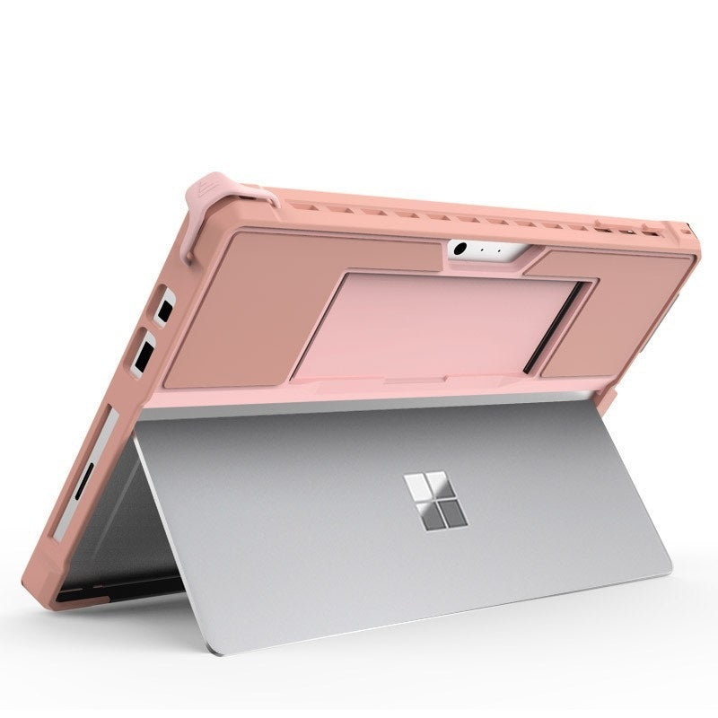 HKM-707283 Silicone Keyboard Protective Case for Surface Pro 4/5/6 - Durable TPU Cover in Rose Gold, Black, Silver Gray
