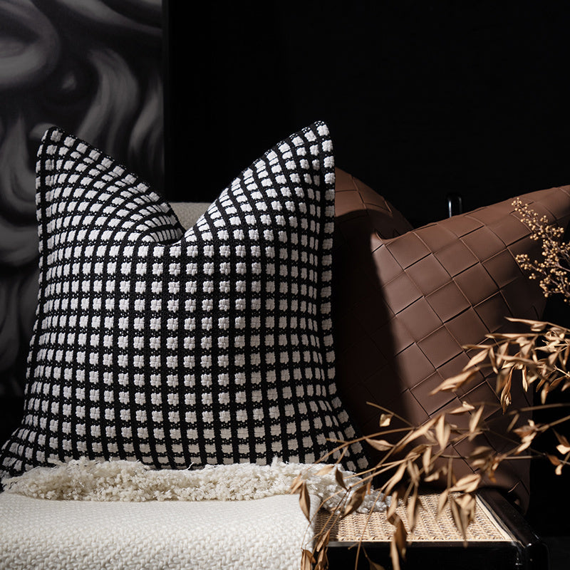 HKM-707411 Luxury Square Pillow Cushion Cover, 45x45cm, Blended Material, Various Colors Available