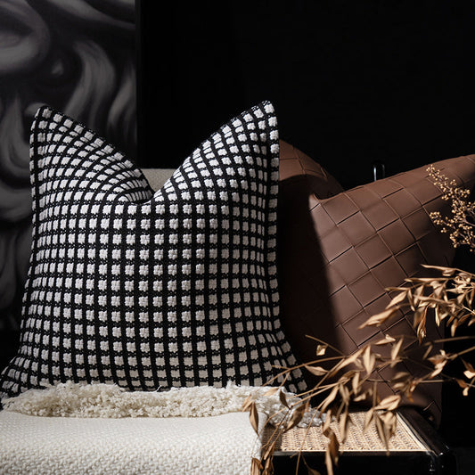 HKM-707411 Luxury Square Pillow Cushion Cover, 45x45cm, Blended Material, Various Colors Available