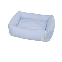 HKM-707475 Foldable Warm Cat Nest with Striped Lining in White and Blue, Free Size Cloth Bed