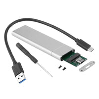 HKM-707539 M.2 NGFF SSD to USB Type C Mobile Hard Disk Enclosure, 2TB Capacity, Aluminum Case