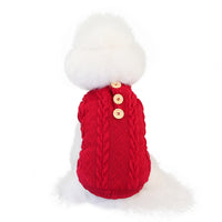 HKM-707603 Woolen Cotton Vest for Small Dogs and Cats - Cozy Autumn/Winter Sweater in Gray, Brown, and Red