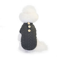 HKM-707603 Woolen Cotton Vest for Small Dogs and Cats - Cozy Autumn/Winter Sweater in Gray, Brown, and Red